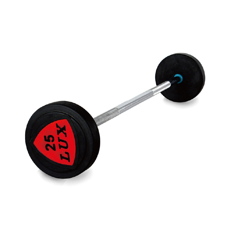 DP-05 彩色标签黑色固定包胶直杆小杠铃批发大图展示1